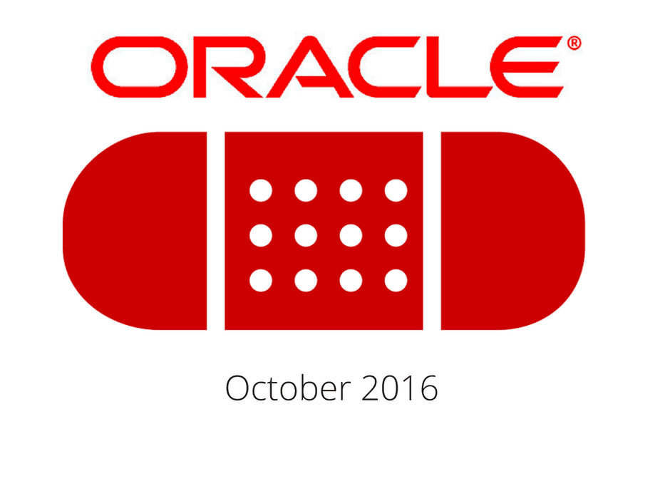 Oracle Patch Update October 2016
